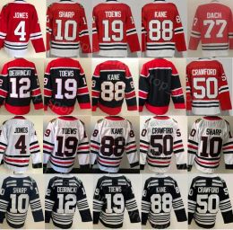 Hockey Heren Reverse Retro IJshockey 88 Patrick Kane Jersey 19 Jonathan Toews 4 Seth Jones 50 Corey Crawford 12 Alex Debrincat 77 Kirby Dach 79