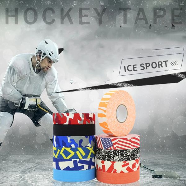 Hockey multipurpose coloré ruban de sport Sénalisation étanche et usure 2,5 mm x 25m pour le hockey Stick Ice Hockey Badminton Golf