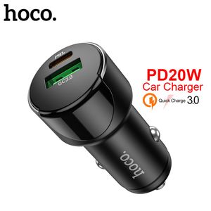 HOCO PD20W R QUICK QC3.0 Fast Charging iPhone 12 Draagbare Dual Port USB Type C Auto Lading voor Xiaomi MI 11