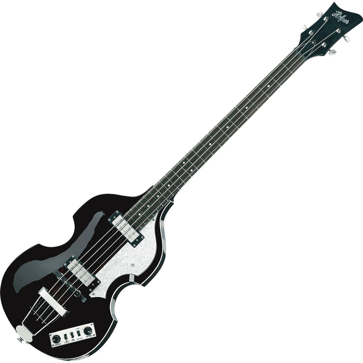 Hofner black H500/1-CT Contemporary Series Violin Bass Guitar Deluxe 4 Strings Bass Sunburst Flame Maple Top Back 2 511B pickup