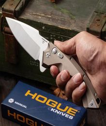 Hogue X5 Flipper Knife 35quot White D2 Blade Blade Manijas de aluminio negro Utilidad de rescate de rescate EDC Herramientas4714140