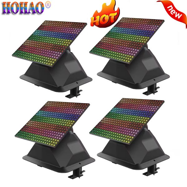 HOHAO 0 Duty 4x 2024 nuevas luces de fondo de píxeles calientes RGB LED plano luz estroboscópica con cabezal móvil 441 Uds * 5050 rgb fuente led XY cabezal móvil