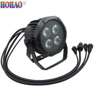 Hohao Nouveau mini LED 4PCS * 18W RGBWUV 6IN1 ÉTAPILE PAR LIGHTS FESTIVAL DE MARIAGE DE MARIAGE Éclairage de surface DJ Disco Barre Effet