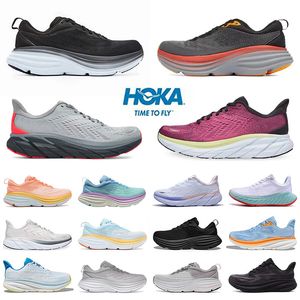 Hok Bondi 8 One One Running Shoe Shoes Athletic Shoes Hokah Clifton 9 Sneakers Hokka Kawana Shock Absorbing Fashion Mens Womens Top Designer Sneaker Trainers Tailleur 36-47