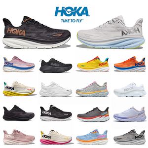 Hoka Bondi 8 Clifton 9 Chaussures de course Runner Hokas Shoe Womens Carbon x2 Triple Black White Light Blue Sports Designer Trainers Lifestyle Absorption des chocs 36-45