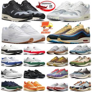 Designer 1 chaussures de course pour hommes femmes baskets Sean Wotherspoon Monarch bruit Aqua anniversaire hommes formateurs sport