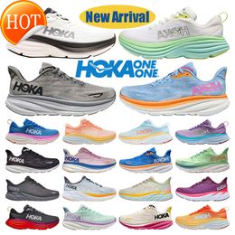 Hoka Bondi Diseñador Running Shoes Clifton 8 9 People libre de choque Lanc de Blanc Fiesta Song Song Hoka One