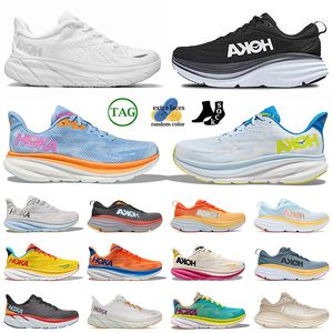 Hoka One Bondi 8 2023 Running Hokas Chaussures Femme Platform Sneakers Clifton 9 Men Femmes Blakc White Harbor Mens Women Trainers Runnners 36-45
