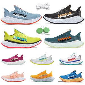 Hoka One Carbon X3 Chaussures de course Hokas Sneaker Billowing Sail Festival Fuchsia Radiant Bleu Corail Noir Feu Rouge Minuit Hommes Femmes Baskets Sport Baskets