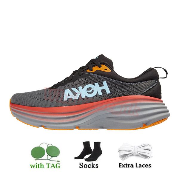 Hoka One One Bondi 8 zapatillas Running Women Men Clifton 8 Carbon x 2 Shoph Show Shock Absorbing Road Fashion Fashion Pleas de escalada Tamaño en línea de 36-45 YQ1G