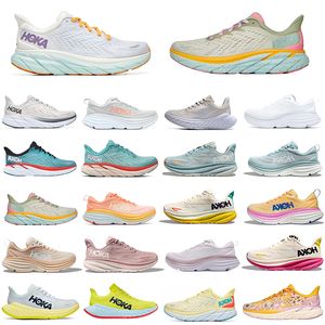 Livraison gratuite One One Chaussures de course Clifton 9 8 X2 Blanc De Blanc Seaweed Green Tea hommes femmes baskets de sports de plein air baskets 36-45