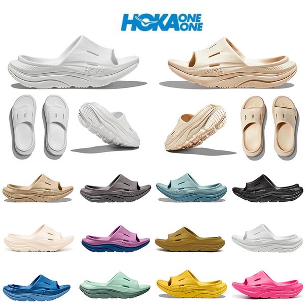 Toboganes de hoka sippers fríos órya recuperación tobogán 3 hokas toboganes zapatos uno una zapatilla de diseñador para hombres sandalias blancas beige negro púrpura rosa gente libre playa interior