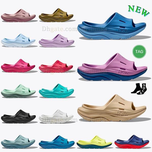 HK Slides Mens Womens Sandals Favorite Ora Recovery Slide 3 Slipper Summer Beach Shoes Foam Rubber Clog Clifton Bondi 8 Sandals Platform Flats Flats Slider