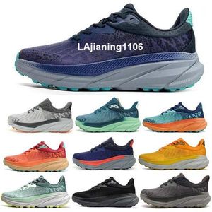 Hokah Challenger Atr 7 Trail Chaussures de course pour hommes Femmes Tenis Trainer Sneaker Wide Hola One HARBOR MIST Bellwether Blue Stone Ship Free Ship Taille 5.5 - 12