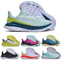 Hokah Mach 5 4 Race Running Shoes Everyday Run One One Zapato de Teniss Trainers Sneakers Men Men Woman White Castlerock Gray Blue Coral Black Size 36 - 46