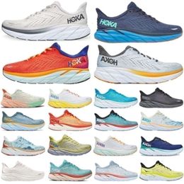 Hokah One Clifton 8 Shoes de course de chaussures athlétiques Bondi 8 Carbon X 2 Absorbant Road Road Mens Mens Womens Top Designer Taille 36-45