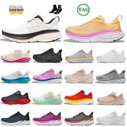 Hokah Women Shoes Bondi 8 Pink Orange Running Shoe Mens Trainers Clifton 9 Cloud Sneakers Seeweed Brown Triple Black Blanc Butterfly Runners Yellow Runners Sneaker Sports