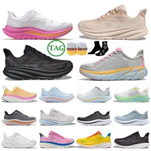 Hokass Clifton One Athletic Shoe Running Chaussures Bondi 8 9 Carbon X 2 Pink Mousse Runners Cloud White Sneakers Shock Absorbing Road Fashion Mens Womens Top Designer