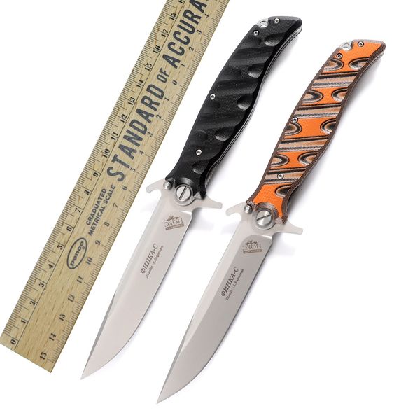 HOKC Cuchillo plegable G10 Mango Cuchillo de caza Defensa de emergencia Defensa al aire libre Cuchillo táctico Viaje Campo Supervivencia Cuchillos con aleta Herramientas 420