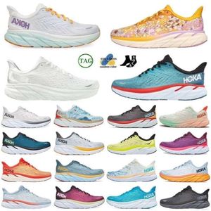 Hokka 2024 Clifton 9 Boneedi 8 Running schoenen gratis mensen schoen dames heren Eierlijke ijs blauwe cyclamen Sweet Lilac One Trainers Cloud Cliftons 8 Jogging Sports