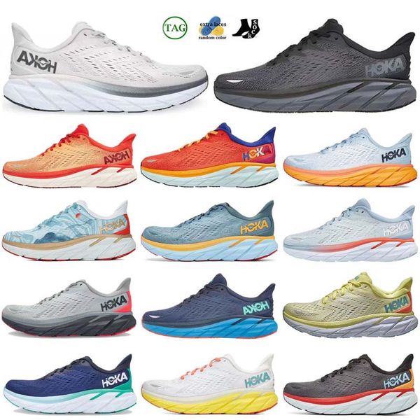 Hokka Cliftoon 9 8 Chaussures de course Boondi 8 Femmes Hommes Baskets basses en maille Triple Blanc Noir Free People ooon Cloud Cyclamen Sweet Lilac Baskets de sport Taille 36-48