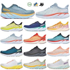 hokka hardloopschoenen one Clifton 8 9 CARBone X2 X3 Bonedi 8 Witte sneakers Zwart Coastal Sky Levendig Oranje Shifting Sand Luchtig Dames Heren Outdoor Jogging Trainers