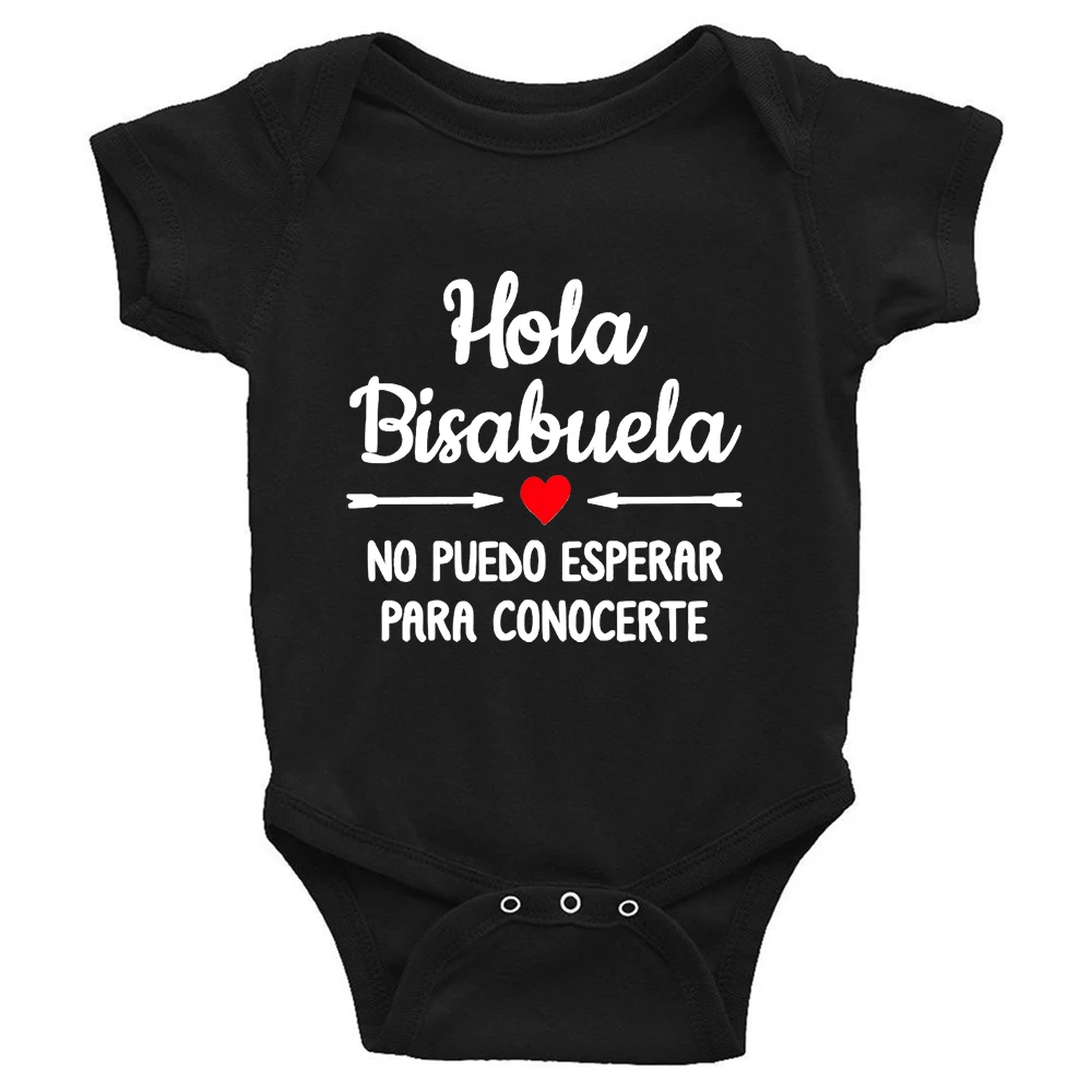Hola bisabuela Spaanse pasgeboren bodysuits baby jongensmeisjes geboren kruipen jumpsuits kleding ropa zwangerschap onthullen aan overgrootmoeder