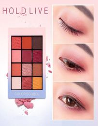HOLD LIVE 12 couleurs palette de fard à paupières mat palettes de fard à paupières pigmentées paillettes ombres nues cosmétiques maquillage coréen yeux5704021