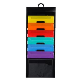 Holder A4 Mur Fichier Portez 6 niveaux Expansion en expansion murale / Hanging Document Papier Organisateur pliable pour une utilisation quotidienne de bureau scolaire