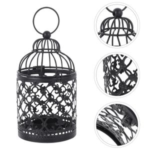 Holder Birdcage Stand Tealight Lantern suspendu oiseau décoratif cage chandeliers détenteurs votifs Box vintage wedding metal fleur