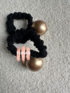 Holder Fashion Acrylique Hair Hair Ties C Decoration Big Pearl Elastic Hair Corde accessoires Bijoux de cheveux perle estampé