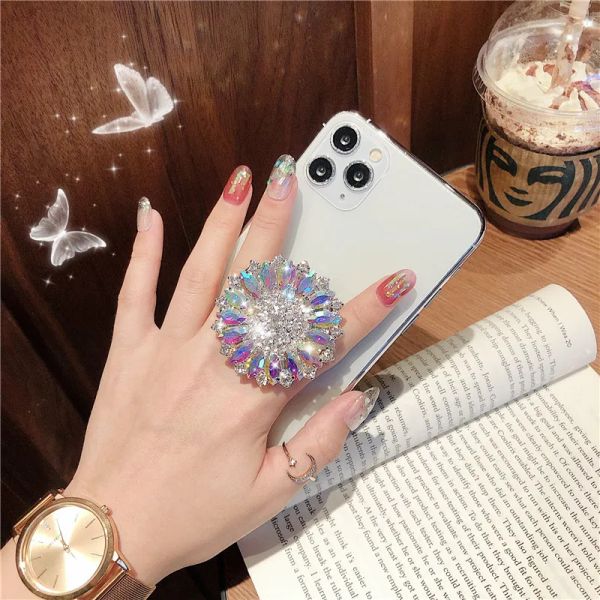 Holder Pop Grip Sockets Tok Phone Grips Finger 3D Gemstone Small Rotation Mobile Phone Ring Buckle Backtop Bracket