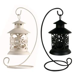 Bollants 1pc European Vintage Metal Birdcage Lantern Candlers Garden Night Thé Outdoor Light Mariage Home Table Decoration Holder