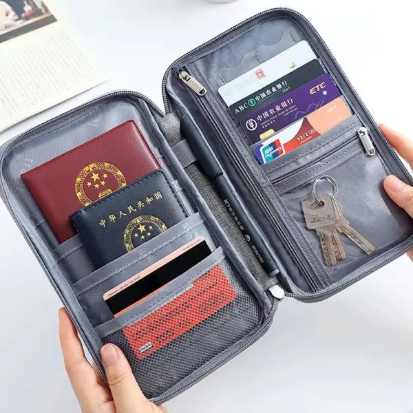 Holdants 2023 Retro Travel Wallet Family Passport Carte Sac Nouveau document créatif Affaire de document d'organisation