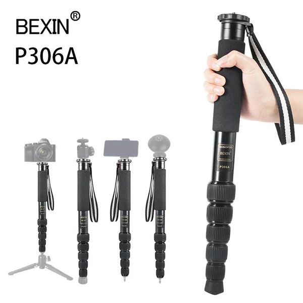 Soportes de aluminio Monopod Camera Video Stand Professional Monopod Travel Portable Trípode Monópodo Foto Dispara DSLR Stick para cámara