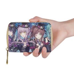 Holders Anime Bang Dream 3D Print PU Leather Name Cards Credit Holder Wallet Business Card Package Case Lady Bag Paquete de Tarjetas