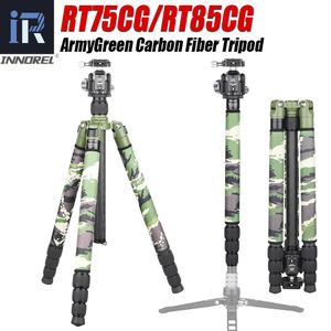 Holders Army Green Carbon Fiber RT75CG/85cg trípode monopod de servicio pesado con cabezal de bola panorámica de 360 ​​° para cámara dslr digital