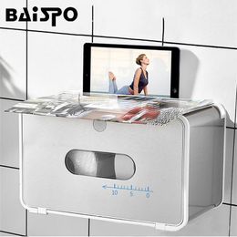 Boîtes de carvins imperméables Baisispo pour les toilettes Porte-toilette portable pour la salle de bain Punchfree en papier Dispensateur Boîte de rangement dans le bain