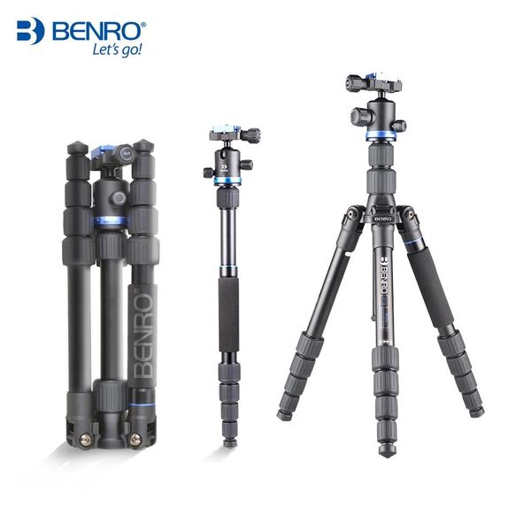 Benro – trépied IF19 en aluminium, support de caméra réflexe de voyage Portable, monopode pour DSLR 5 sections, sac de transport, charge maximale 8kg