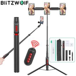 Soportes BlitzWolf All In On inalámbrico Selfie Stick Multifuncional Teléfono Living Trípode Estabilizador de equilibrio para teléfonos / DSLR / Cámara deportiva