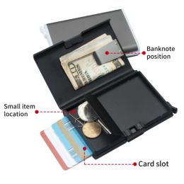 Holders Business Metal Credit Card Card Card Pop Up Holder Slim Aluminium Portefeuille minimaliste RFID Banque clés Carte Kede Solder Men de monnaie Men de monnaie