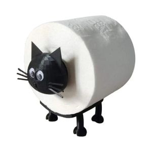 Houders katvormige toiletpapier houder waterdichte creatieve handgemaakte schattige dierenpapierhouder grappige dierbadkamerpapierhouder
