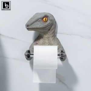 Houders Creatieve Dinosaurus Toiletpapier Tissue Plankhouder Schuim Zeepdispenser Cosmetica Flessen Badkamer Home Decor Decoratie