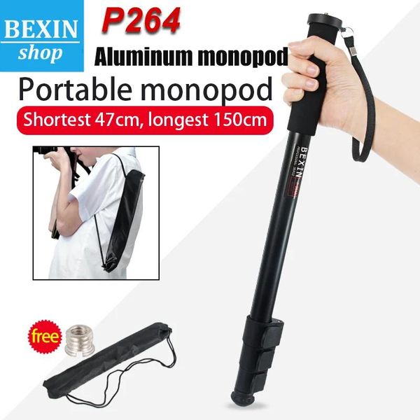 Holders Camera numérique Télescopique Monopod Adaptateur de monopoteur Lightweight Adaptor Monopod pour Nikon Sony DSLR