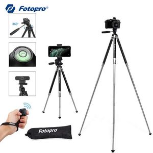 Houders FOTOPRO TELEFOONHOUDER TRIPOD Universal Portable Lightweight Travel Tripod met afstandsbediening Aluminium Compact Camera Tripod