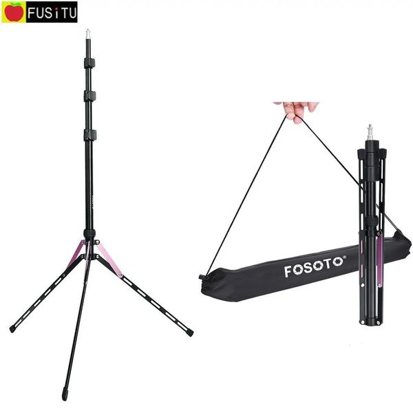 Soportes Fusitu Photo LED Light Trípode Soporte 1/4 Tornillo Bolsa Cabeza Softbox para Photo Studio Anillo Iluminación fotográfica Flash Paraguas LS50C