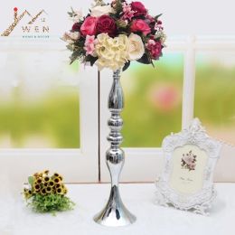 Holders iMuwen Metal Boldle Bolllers 50cm / 20 "Vase Rack Rack Candle Stick Table maître de table Centraire de la route