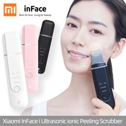 Supports Inface Xiaomi Original ultrasons visage épurateur masseur pour visage vibrateurs Ion ultrasons nettoyage soins de la peau Peeling Hine