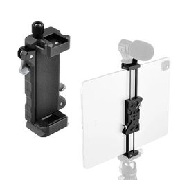 Supports Support de trépied pour iPad avec chaussure froide, adaptateur de trépied pour tablette, support pour iPad Arca QR 1/4, trou de vis pour téléphone portable iPhone, tablette iPad