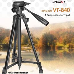 Houders Kingjoy Lichtgewicht Tripod Telefooncamera LED Ring Light Tripod Stand Holder Portable Desktop Mobiele telefoon Statief voor videocamera